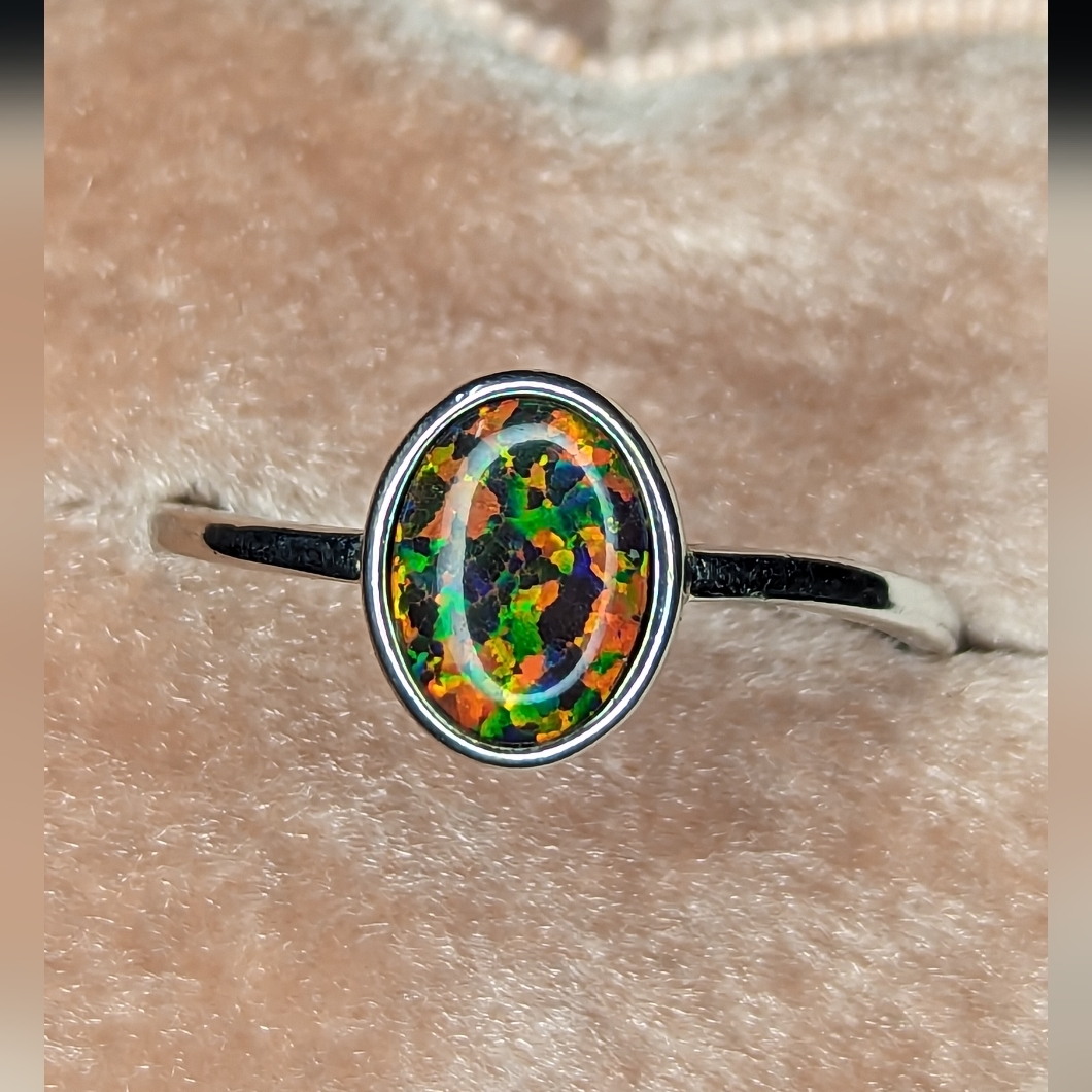 Lab Created Opal Ring
